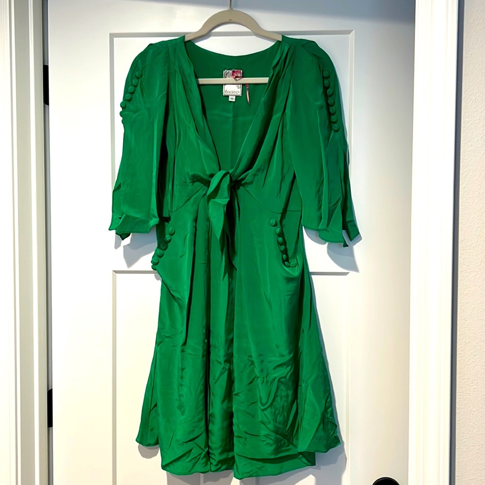 Yoana Baraschi Silk V-neck Dress